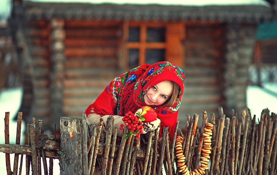 Sexy girl Women in Slavic costumes in Muzaffarabad